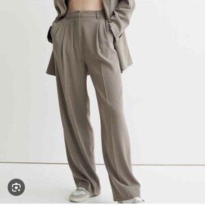 H&M Wide Crease Leg Trousers Pants